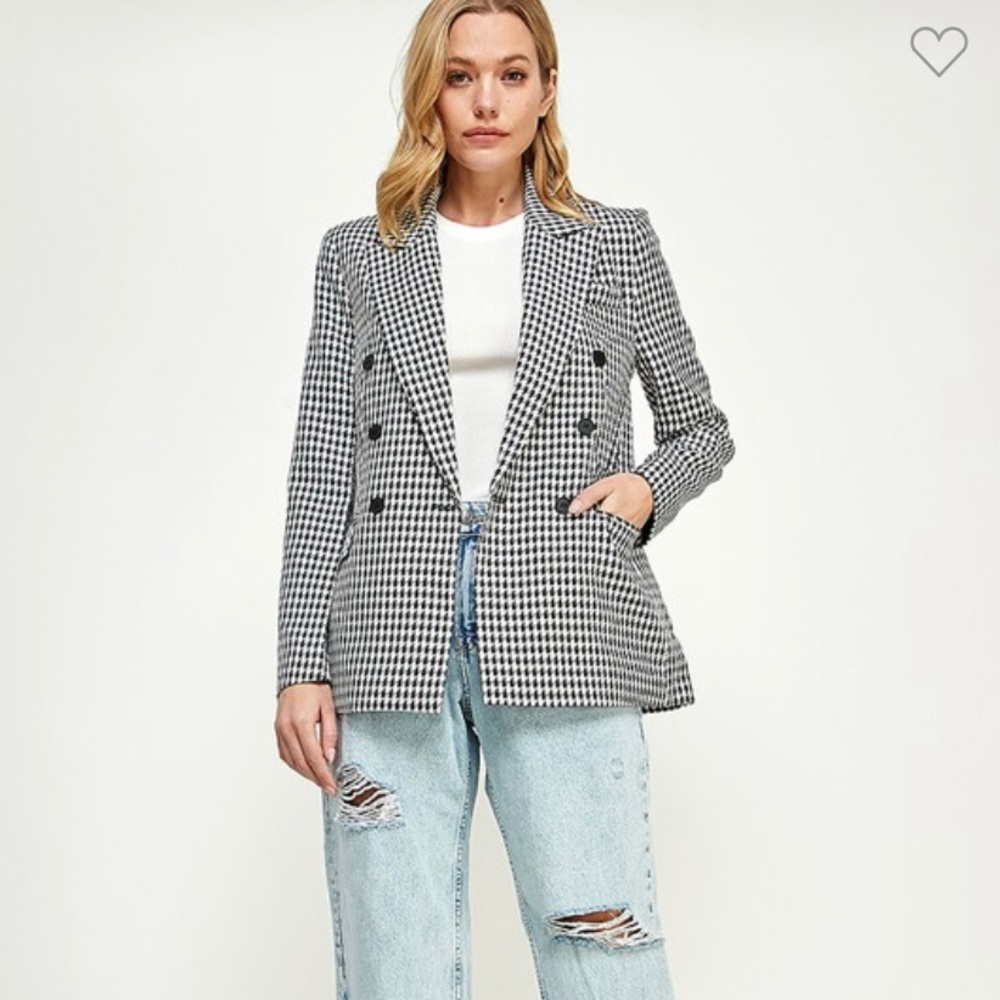 Houndstooth blazer